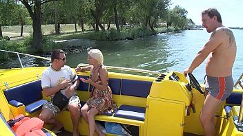 Sex in a boat on herastrau with a kid penetrated by a mature man