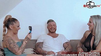 Twee teven zijn gefilmd terwijl ze hardcore seks hebben met een man die verliefd is op xxx